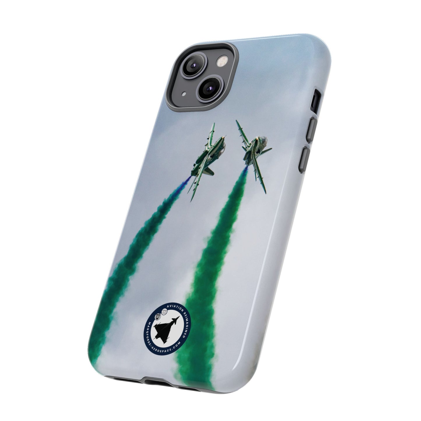 Premium Aviation iPhone Case Featuring Saudi Hawks Jet Art