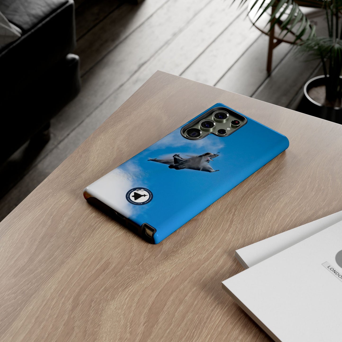 Tough Samsung Case with Dassault Rafale Jet & Air Combat Scene