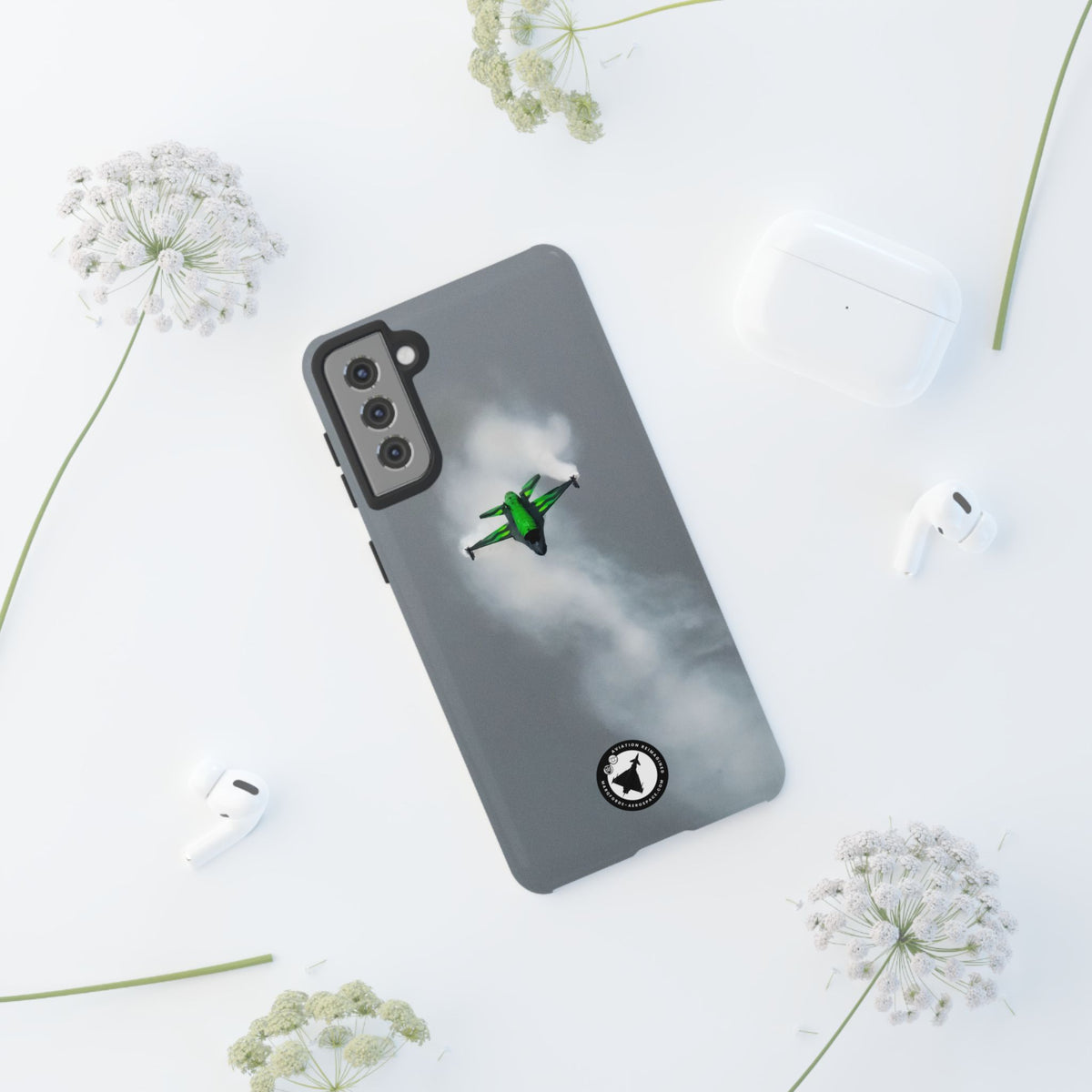 Belgian F-16 Dream Viper head-on in vapour cloud aviation photo Samsung Galaxy tough phone case – view 22