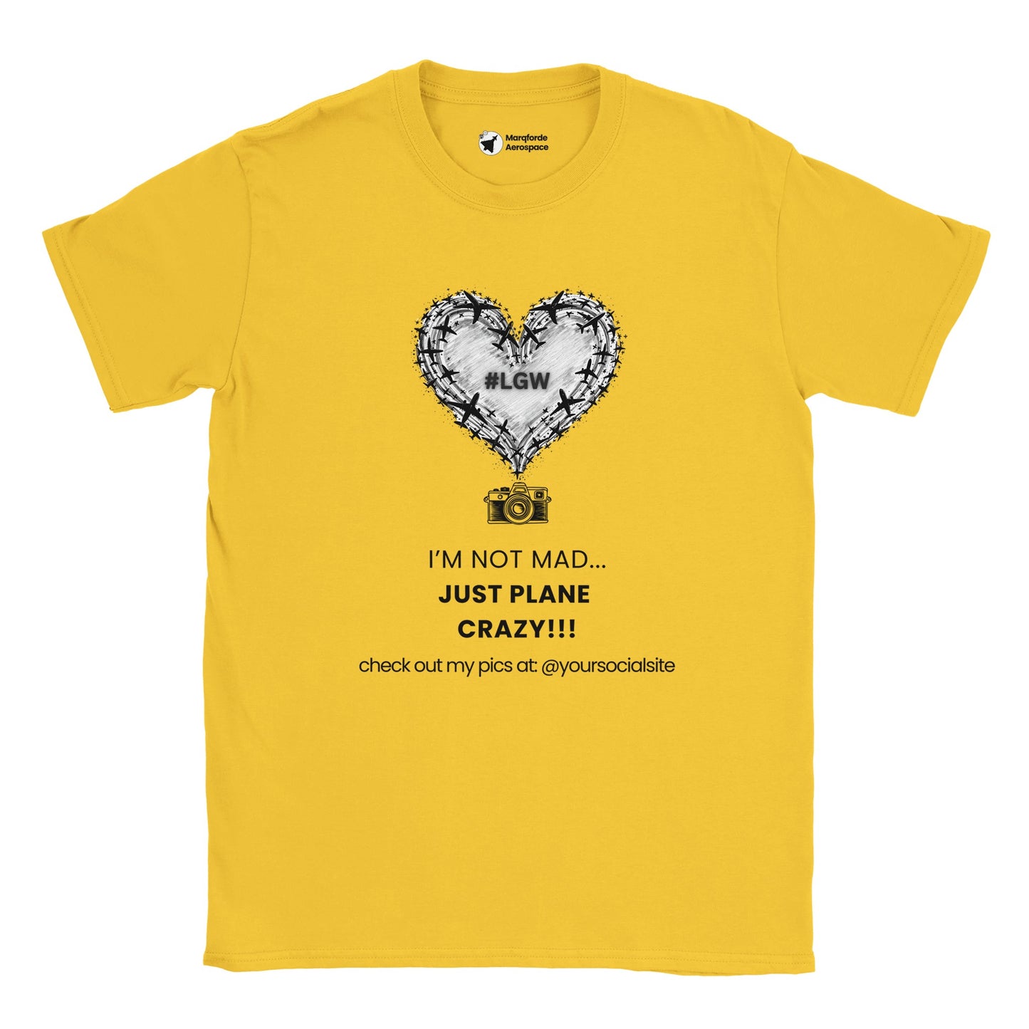 I'm Not Mad, Just Plane Crazy! Shirt – Great Gift for Aviation Fans