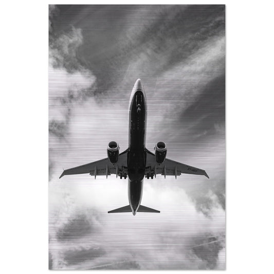 Close-Up of Ryanair Boeing 737 MAX Aluminum Print – High-Quality Finish