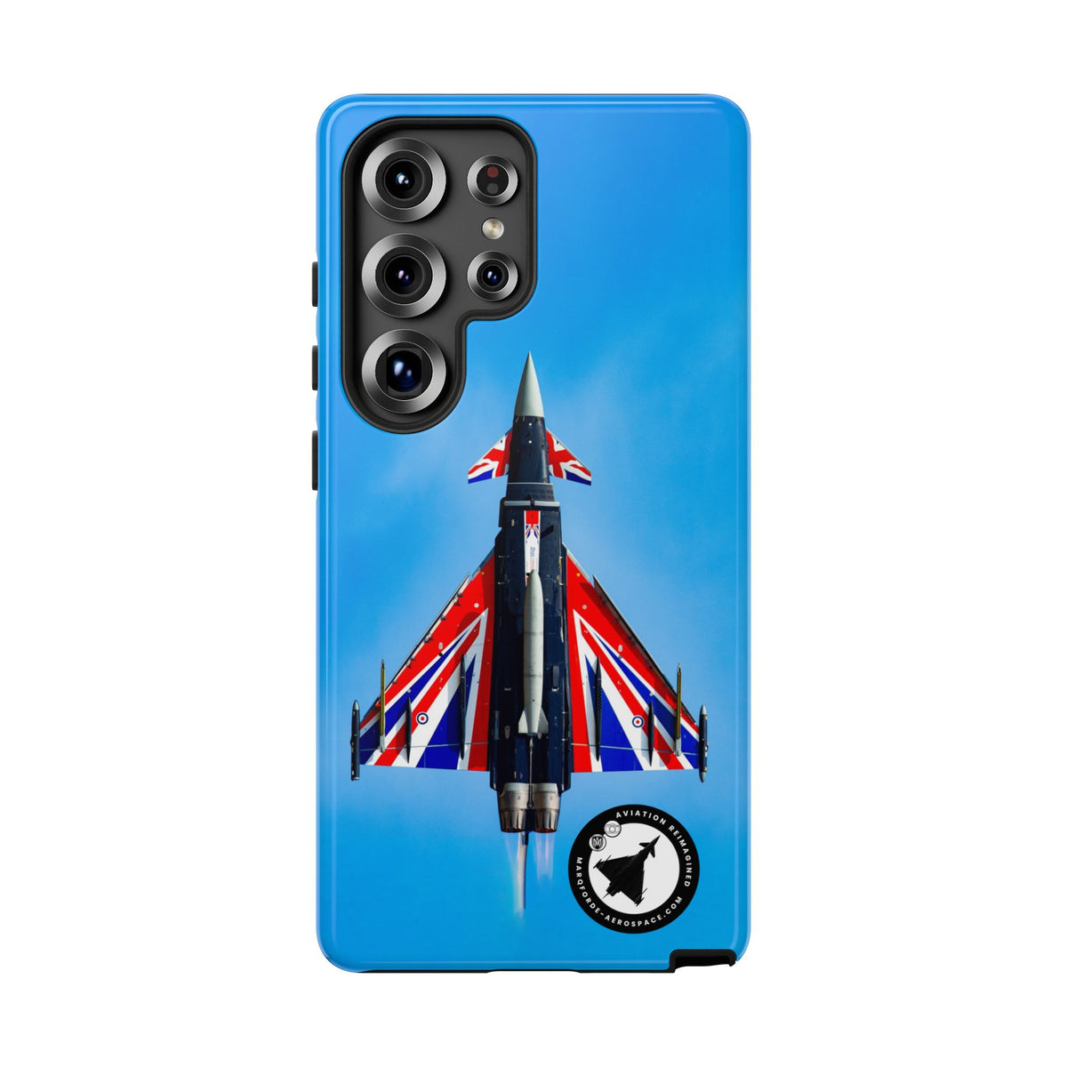 Union Flag Typhoon Blackjack climbing, seen from below aviation photo Samsung Galaxy tough phone case