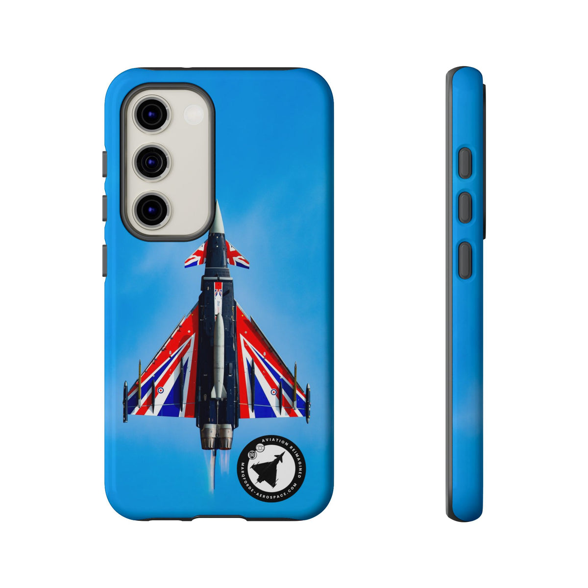 Union Flag Typhoon Blackjack climbing, seen from below aviation photo Samsung Galaxy tough phone case – view 9