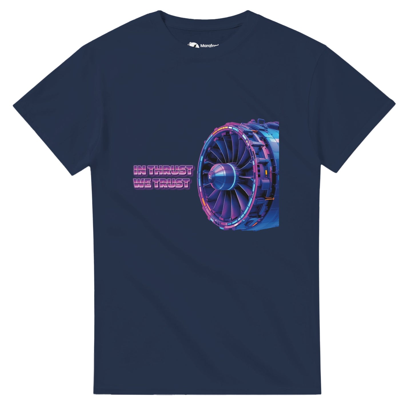 Aviation-Inspired T-Shirt – In Thrust We Trust Retro Design