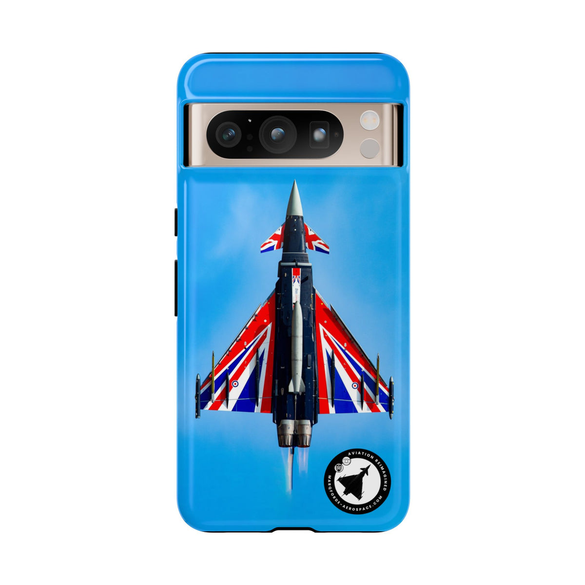 Union Flag Typhoon Blackjack climbing, seen from below aviation photo Google Pixel tough phone case – view 3