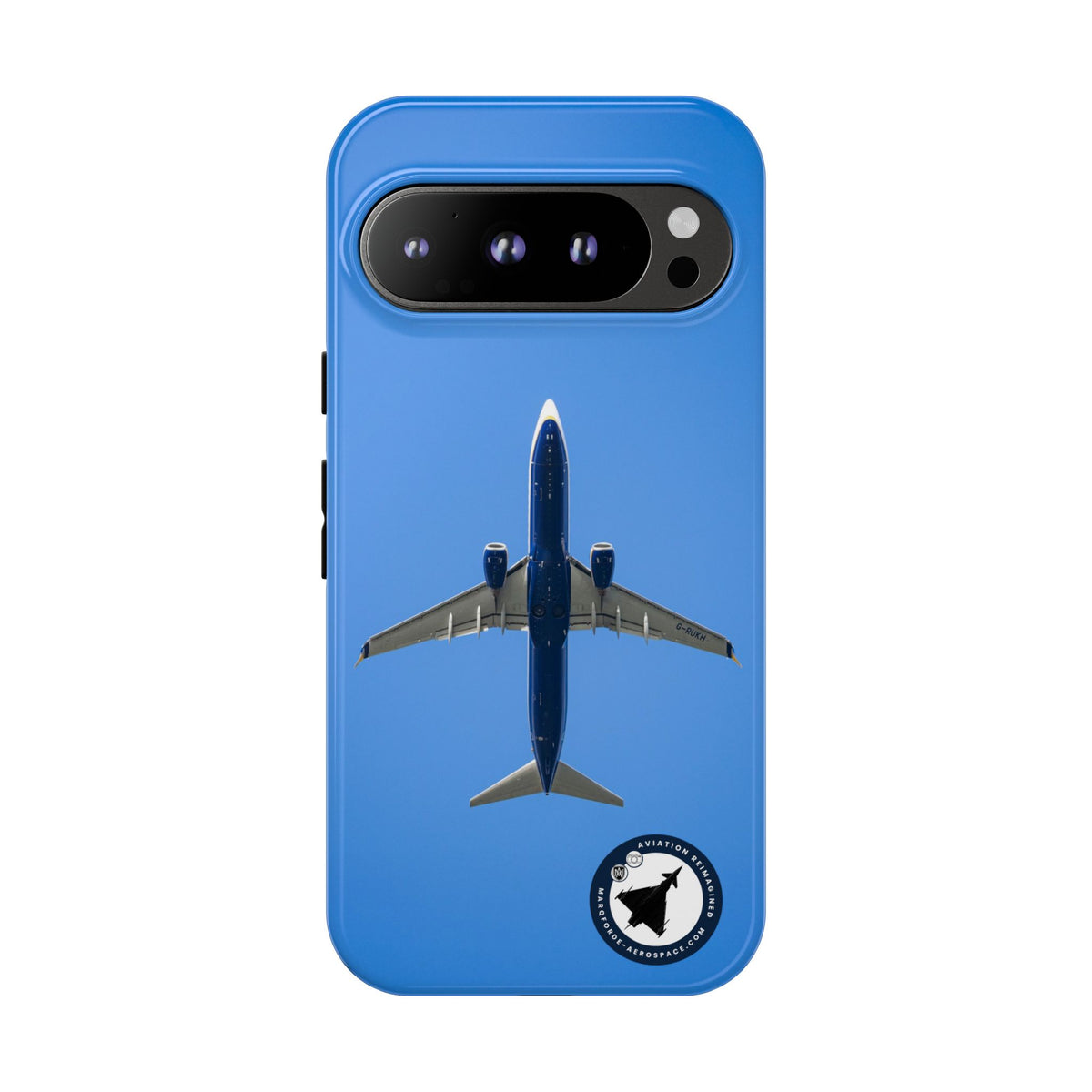 Ryanair Boeing 737-800 underside, directly overhead aviation photo Google Pixel tough phone case