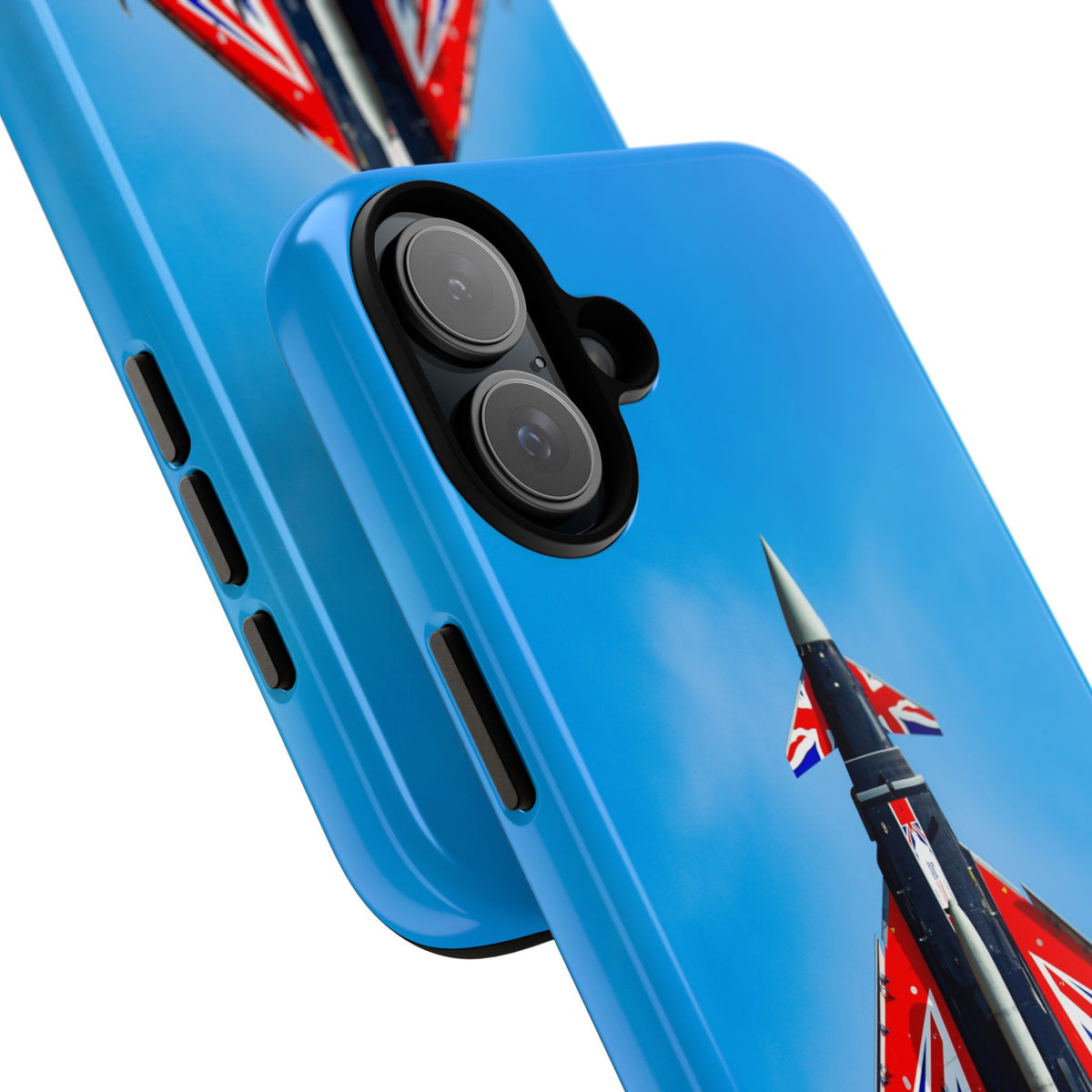 Union Flag Typhoon Blackjack climbing, seen from below aviation photo iPhone tough phone case – view 41