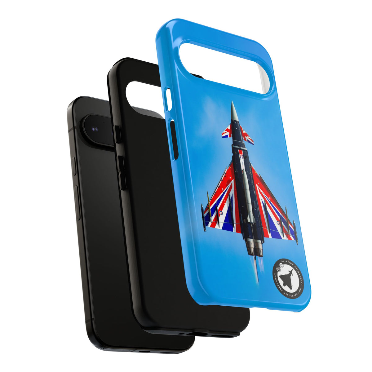 Union Flag Typhoon Blackjack climbing, seen from below aviation photo Google Pixel tough phone case – view 8