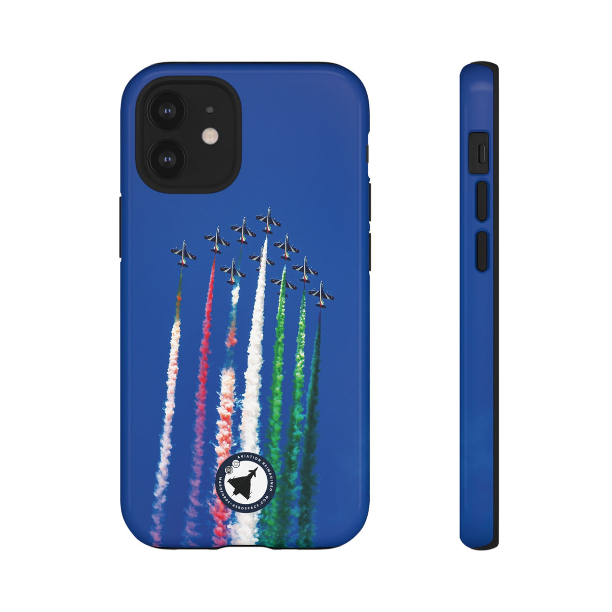Frecce Tricolori formation trailing tricolour smoke aviation photo iPhone tough phone case – view 13