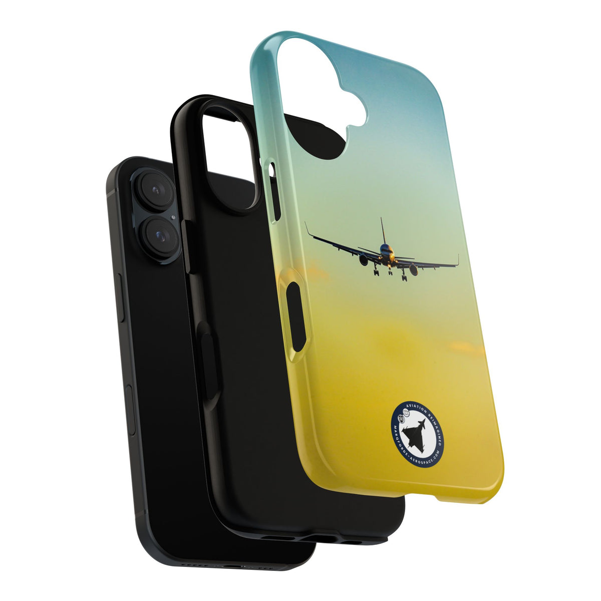 United Airlines Boeing 757 head-on on final approach aviation photo iPhone tough phone case – view 59