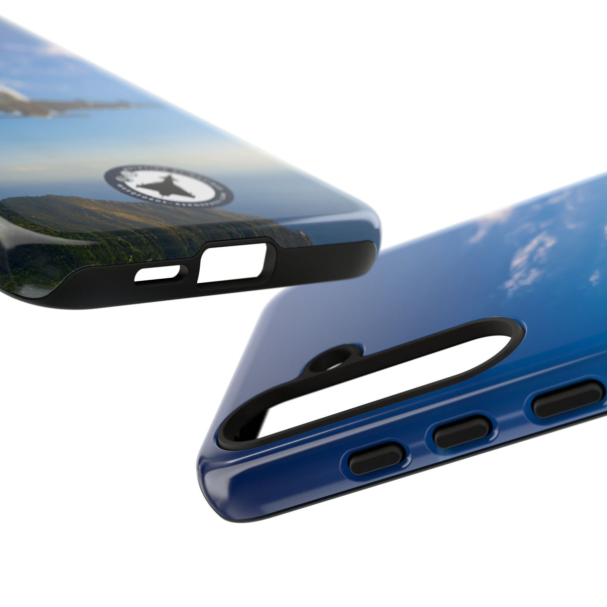 Emirates Airbus A380 climbing head-on over coastline aviation photo Samsung Galaxy tough phone case – view 46