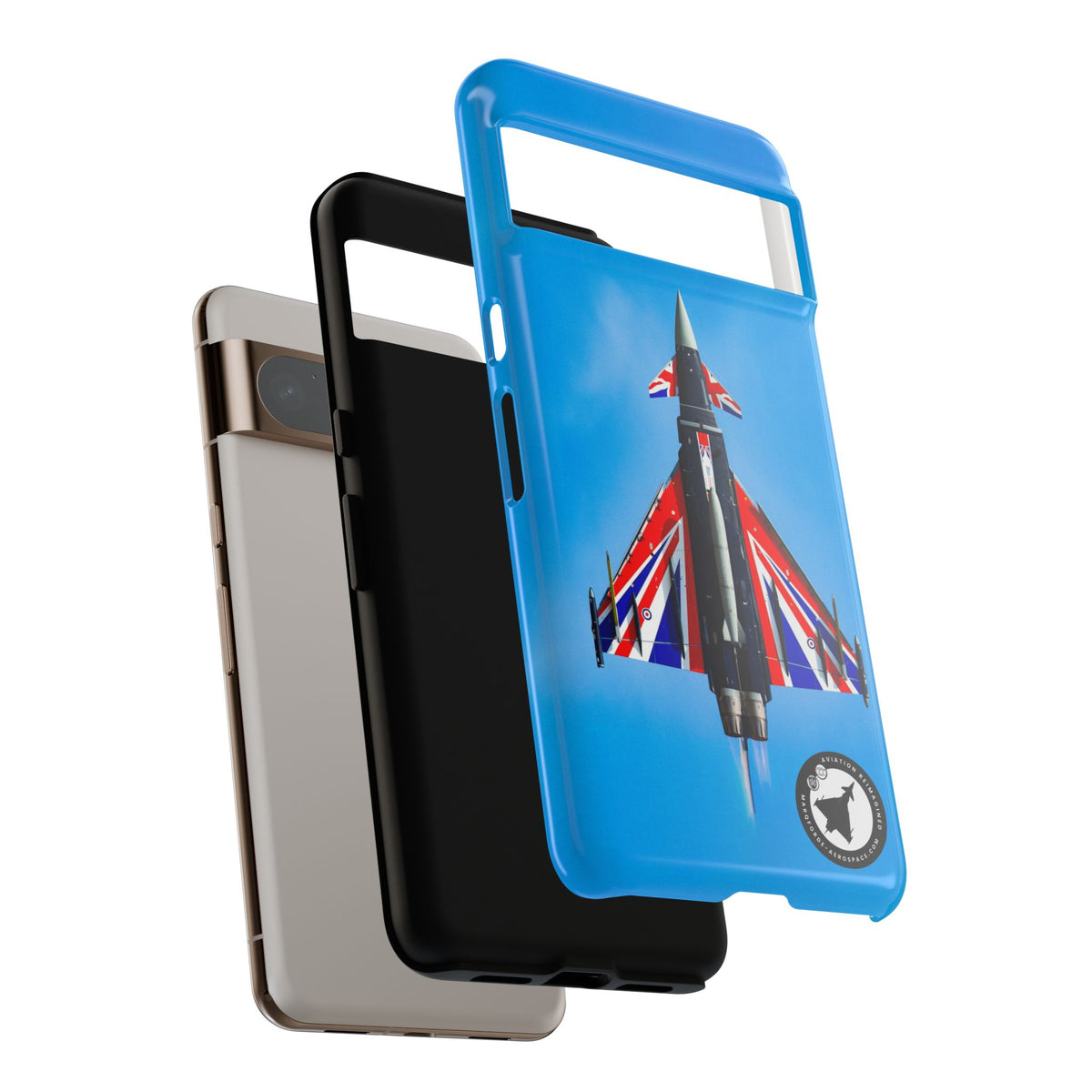 Union Flag Typhoon Blackjack climbing, seen from below aviation photo Google Pixel tough phone case – view 14