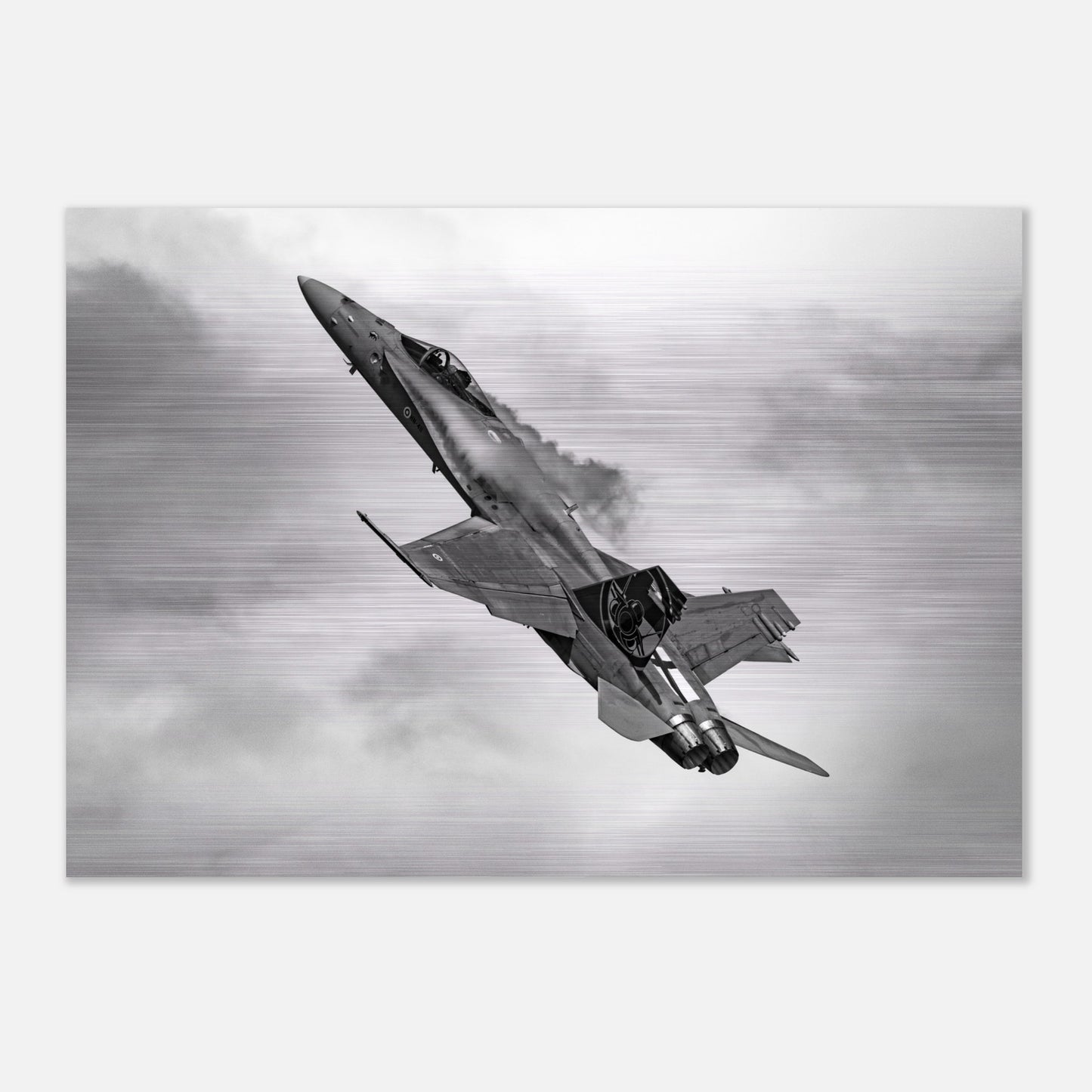 Finnish F/A-18 Hornet Fighter Jet Print – Premium Brushed Aluminium Art