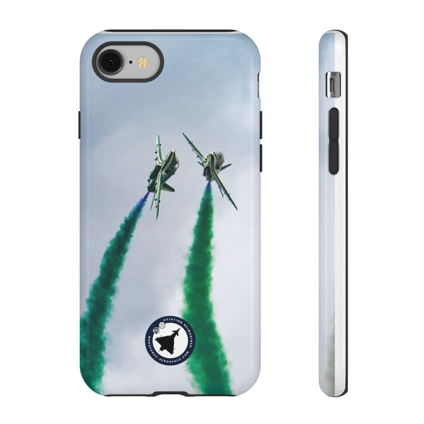 Side View of Saudi Hawks iPhone Tough Case – Premium Finish