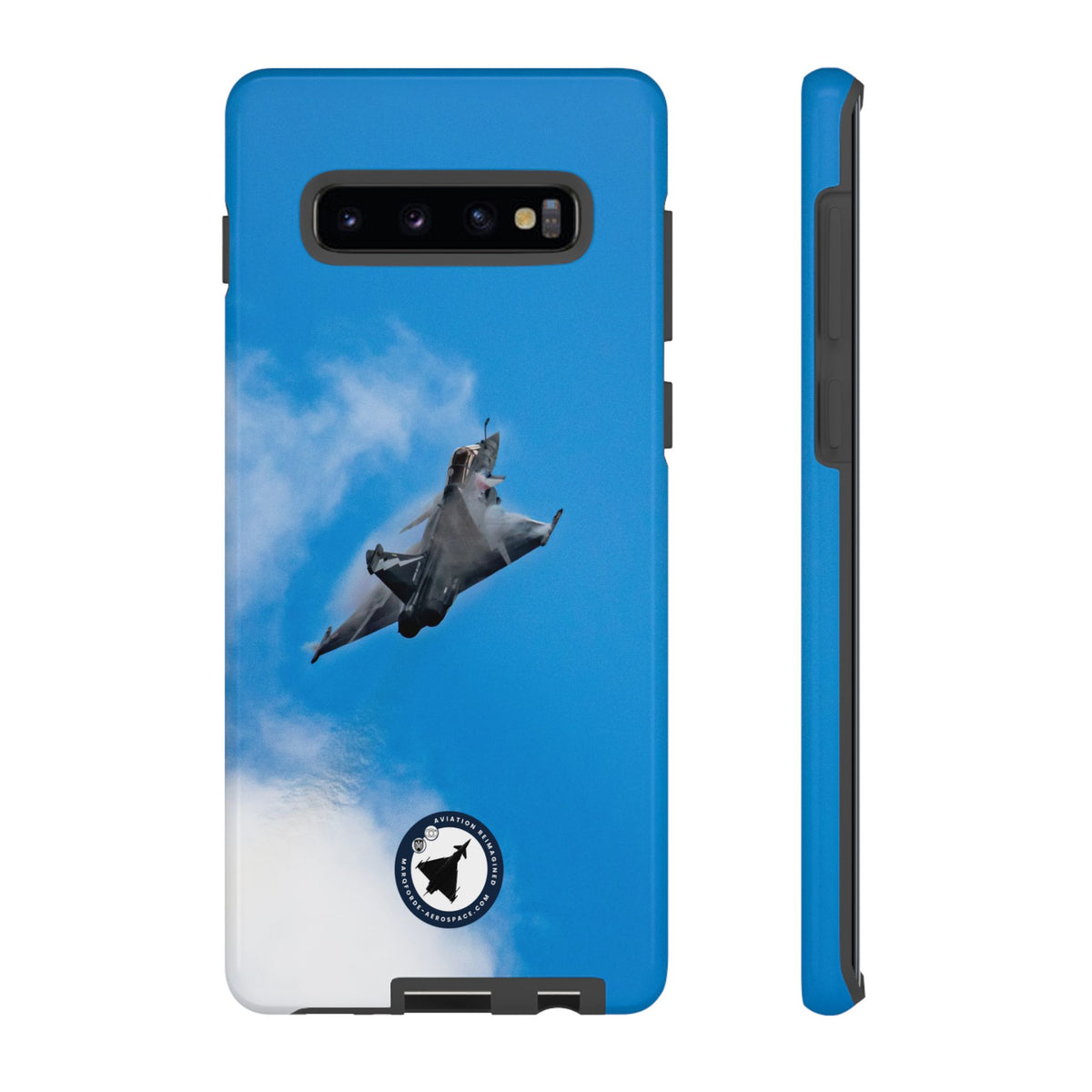 French Rafale in a high-G pull trailing wing vapour aviation photo Samsung Galaxy tough phone case – view 2