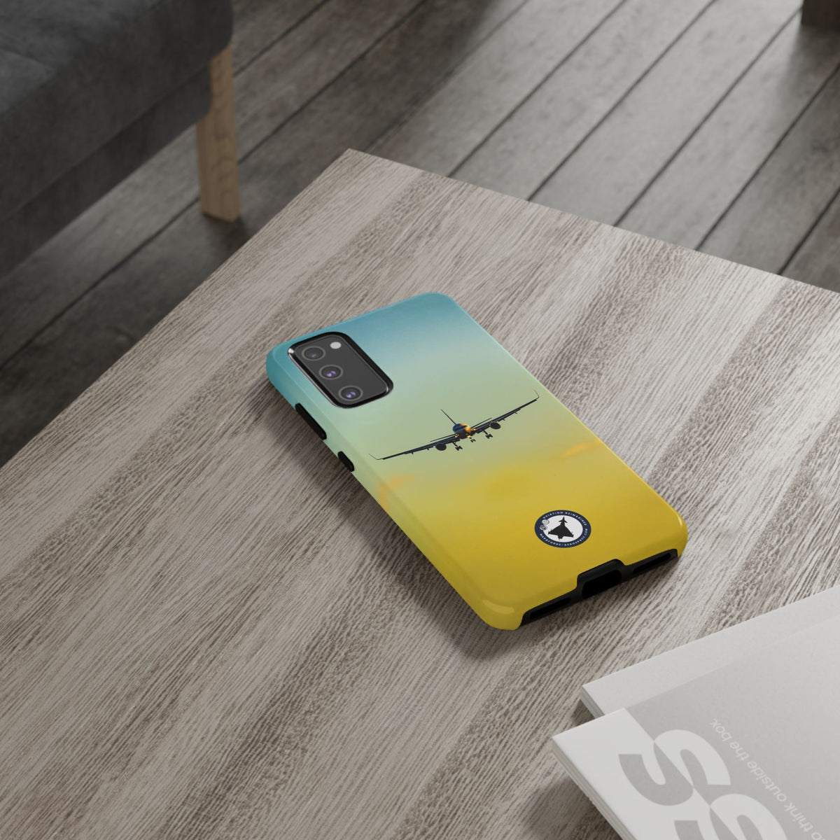 United Airlines Boeing 757 head-on on final approach aviation photo Samsung Galaxy tough phone case – view 25