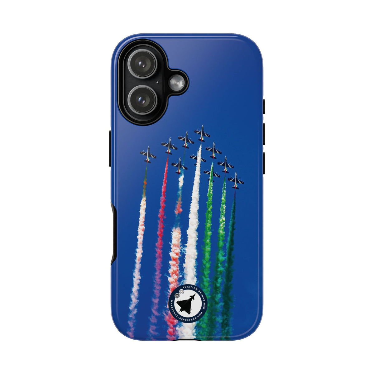 Frecce Tricolori formation trailing tricolour smoke aviation photo iPhone tough phone case – view 31