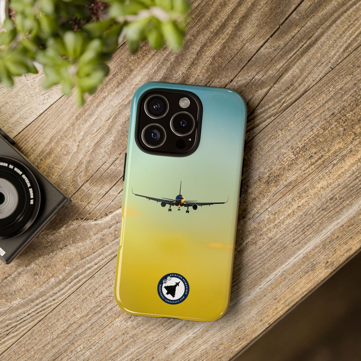 United Airlines Boeing 757 head-on on final approach aviation photo iPhone tough phone case – view 66