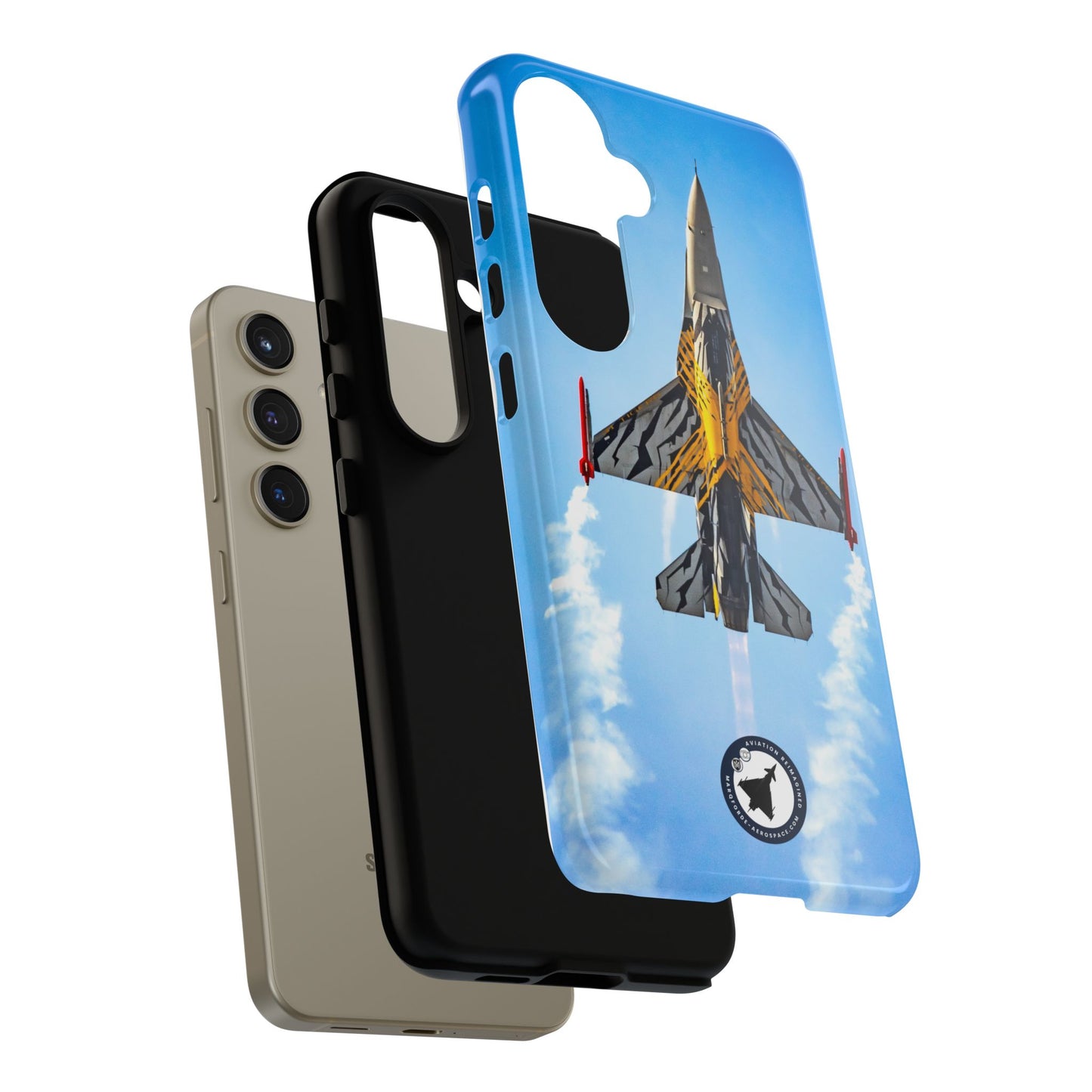 Tactical Military Jet Samsung Cover – F-16 Viper High-Speed Flight
