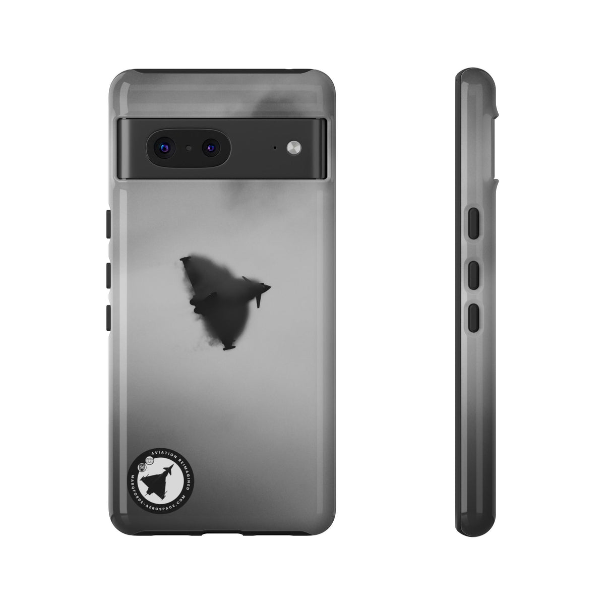 RAF Typhoon almost hidden in a cloud of vapour aviation photo Google Pixel tough phone case – view 2