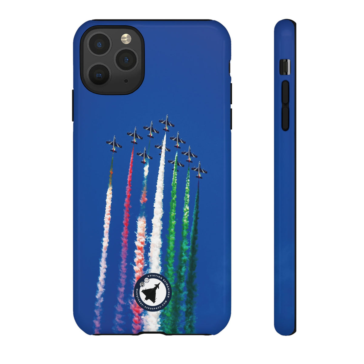 Frecce Tricolori formation trailing tricolour smoke aviation photo iPhone tough phone case – view 12