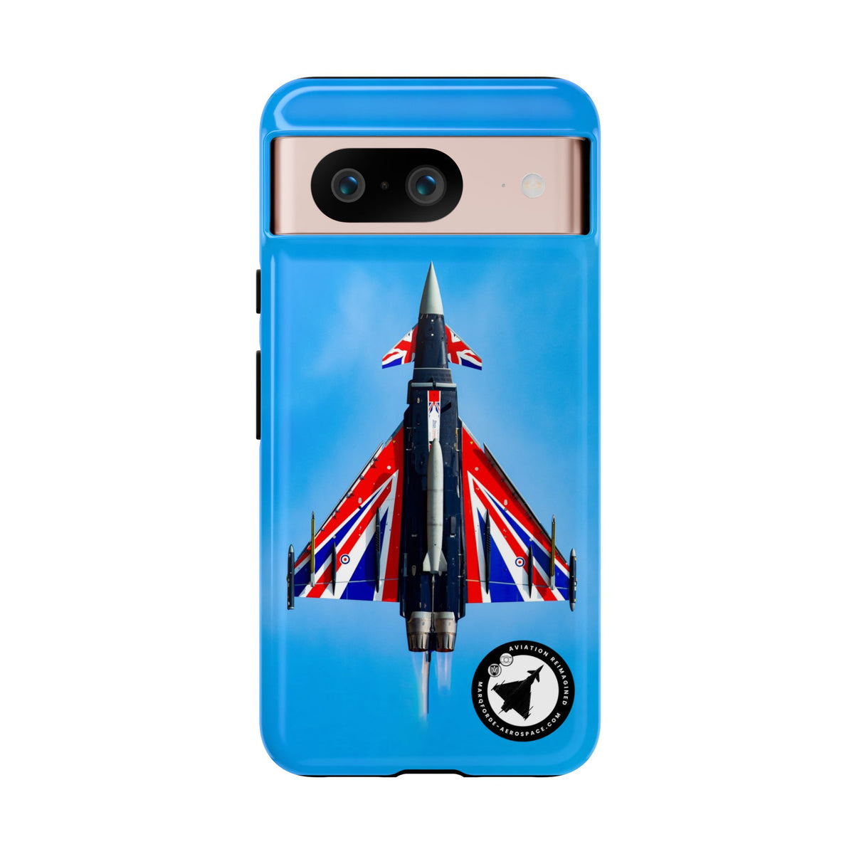 Union Flag Typhoon Blackjack climbing, seen from below aviation photo Google Pixel tough phone case – view 4