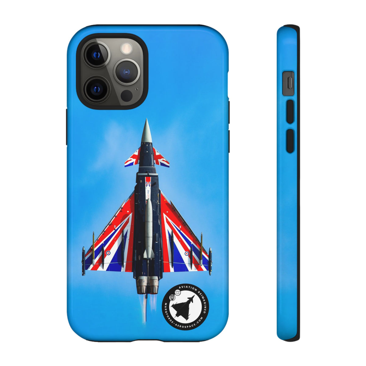 Union Flag Typhoon Blackjack climbing, seen from below aviation photo iPhone tough phone case – view 7