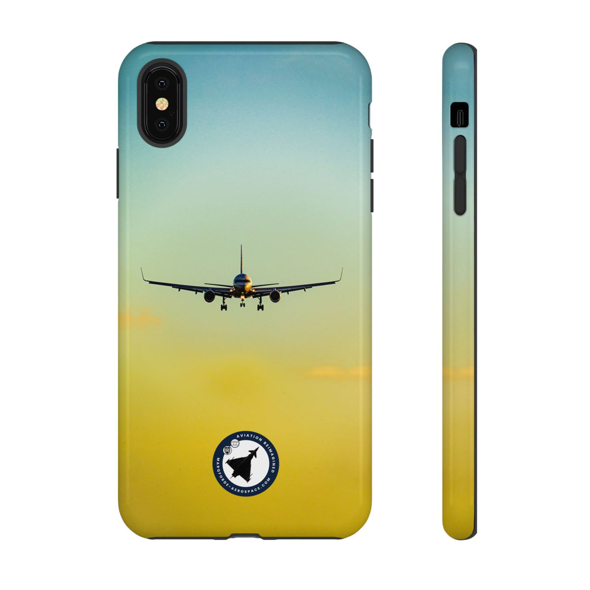 United Airlines Boeing 757 head-on on final approach aviation photo iPhone tough phone case – view 7