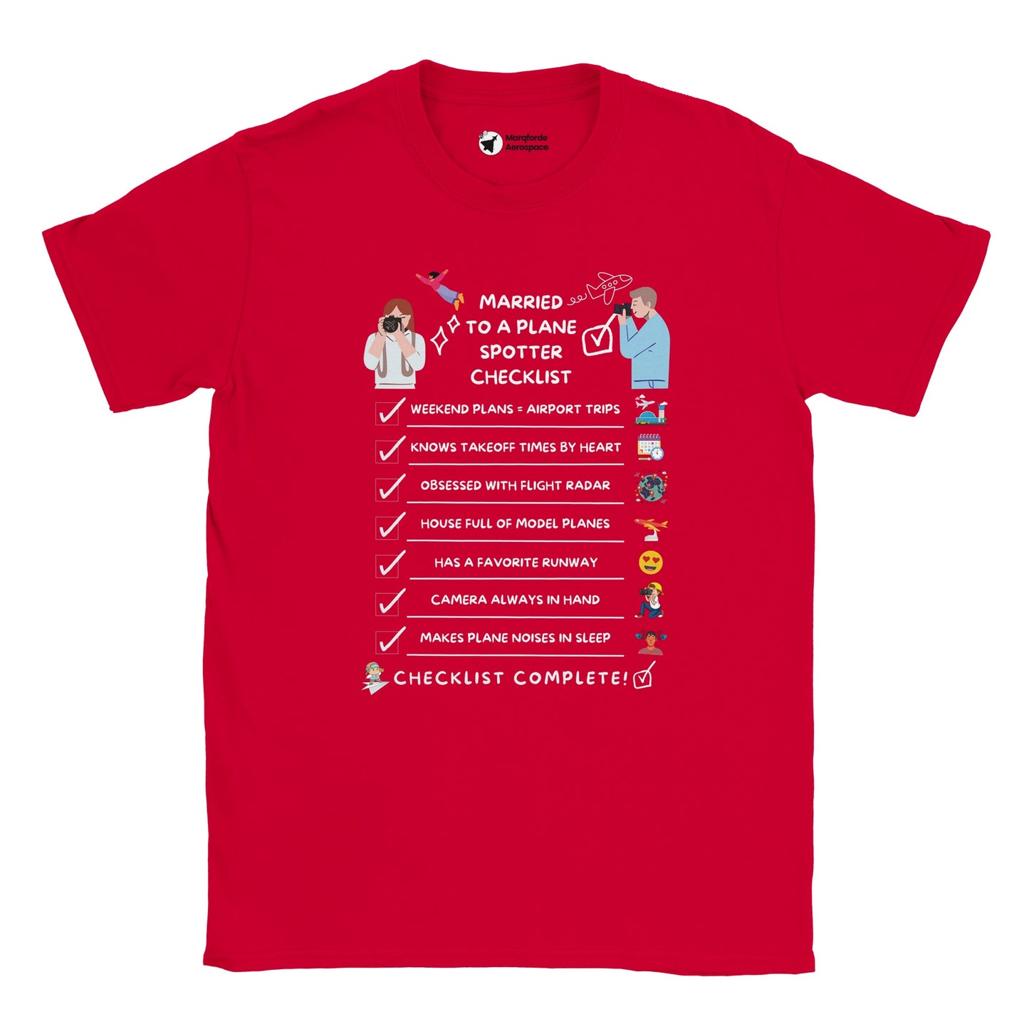 Unisex Married to a Planespotter T-Shirt – Ideal for Aviation Enthusiasts