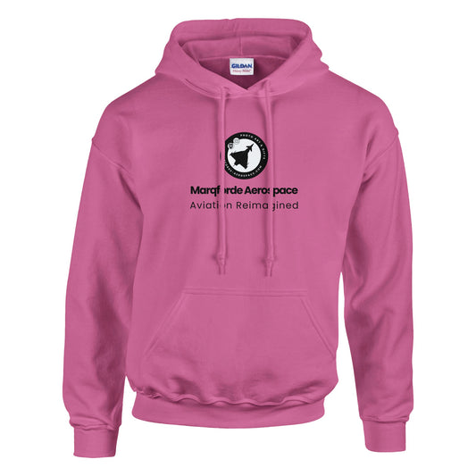 Close-Up of Official Marqforde Aerospace Hoodie – High-Quality Print