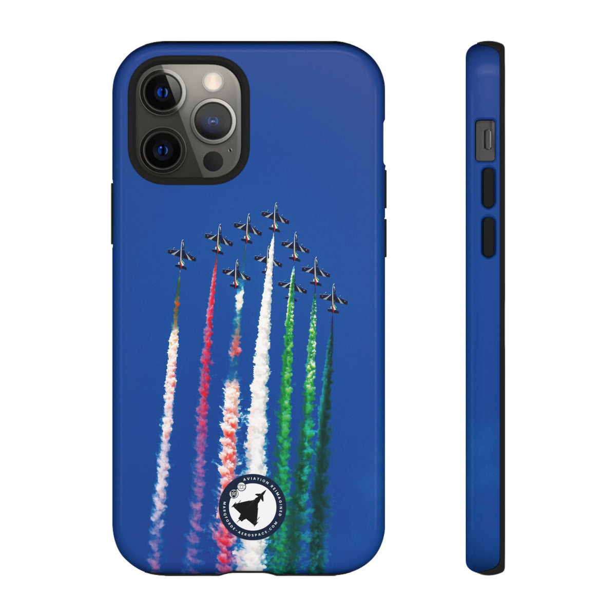 Frecce Tricolori formation trailing tricolour smoke aviation photo iPhone tough phone case – view 15