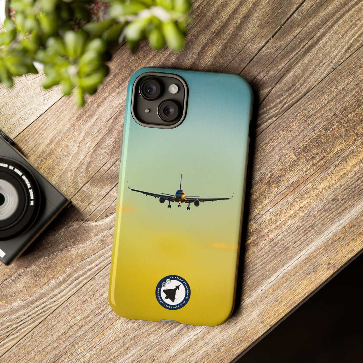 United Airlines Boeing 757 head-on on final approach aviation photo iPhone tough phone case – view 53