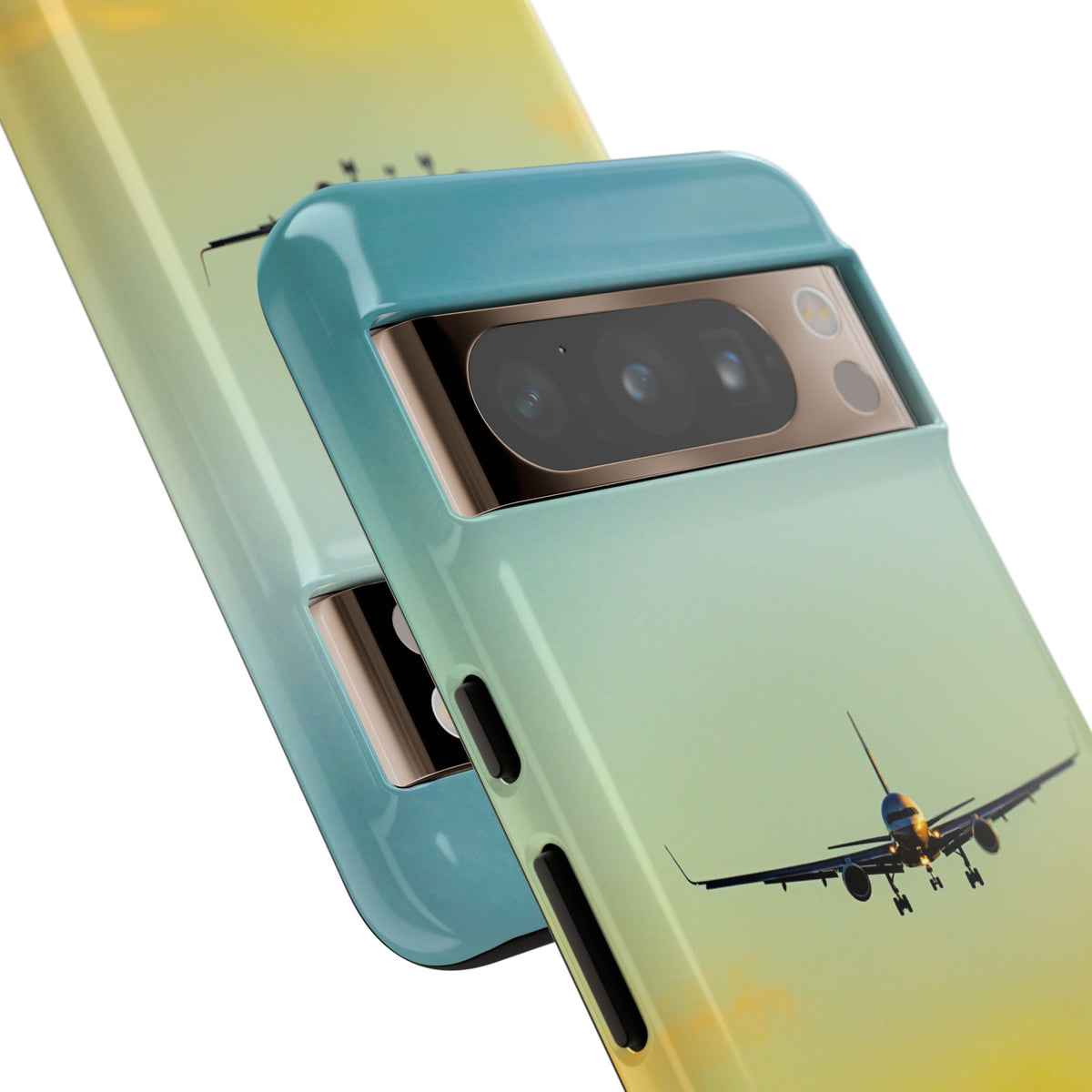 United Airlines Boeing 757 head-on on final approach aviation photo Google Pixel tough phone case – view 12
