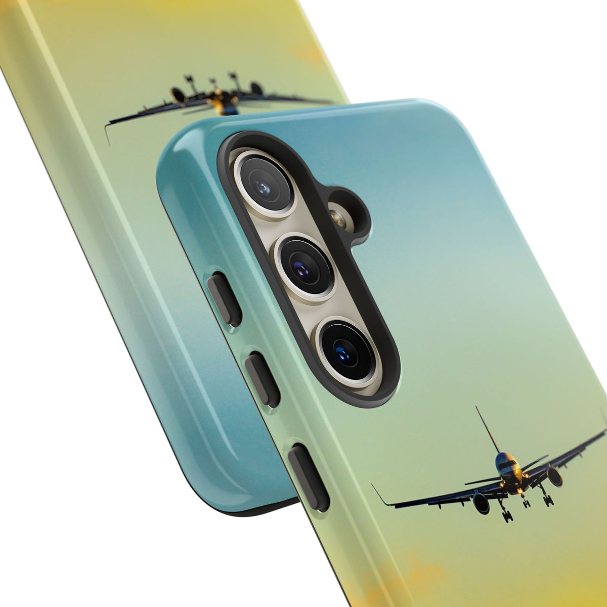 United Airlines Boeing 757 head-on on final approach aviation photo Samsung Galaxy tough phone case – view 39