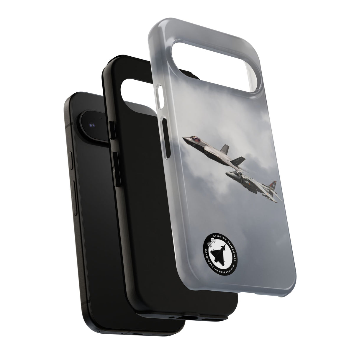 RAF F-35B and Spanish Navy Harrier in formation aviation photo Google Pixel tough phone case – view 19