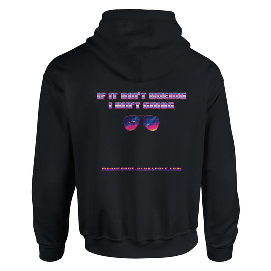 Close-Up of Go Plane Crazy for Boeing Hoodie – Bold Retro Print