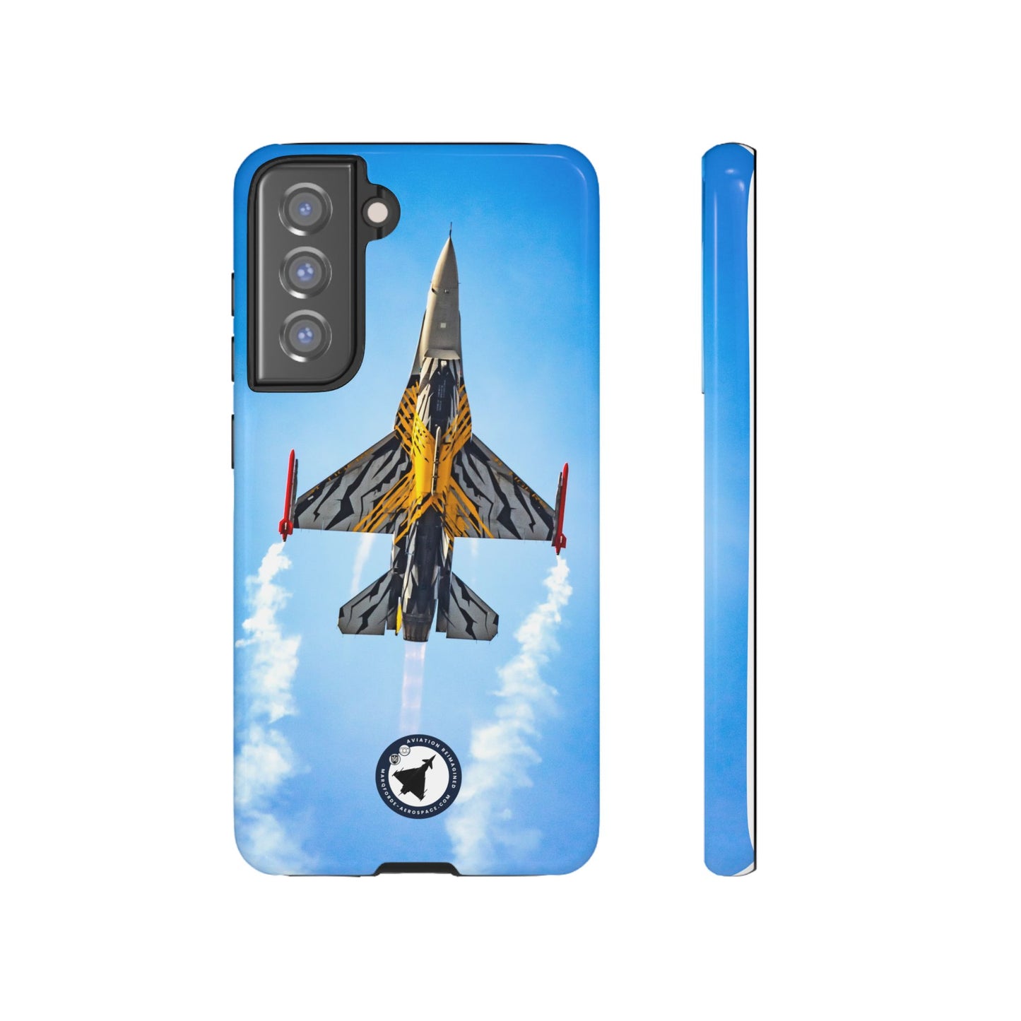 Close-Up of F-16 Viper Jet Design on Samsung Tough Case