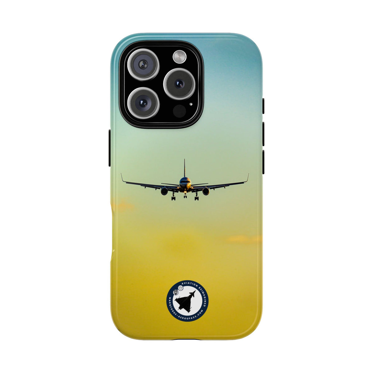 United Airlines Boeing 757 head-on on final approach aviation photo iPhone tough phone case – view 29