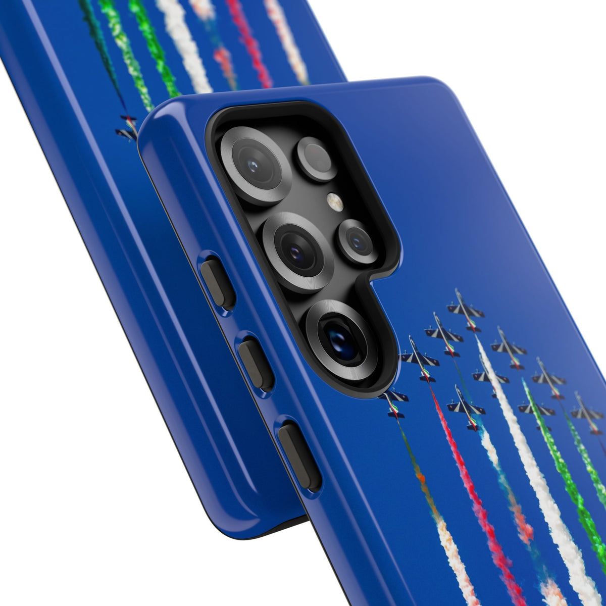 Frecce Tricolori formation trailing tricolour smoke aviation photo Samsung Galaxy tough phone case – view 24