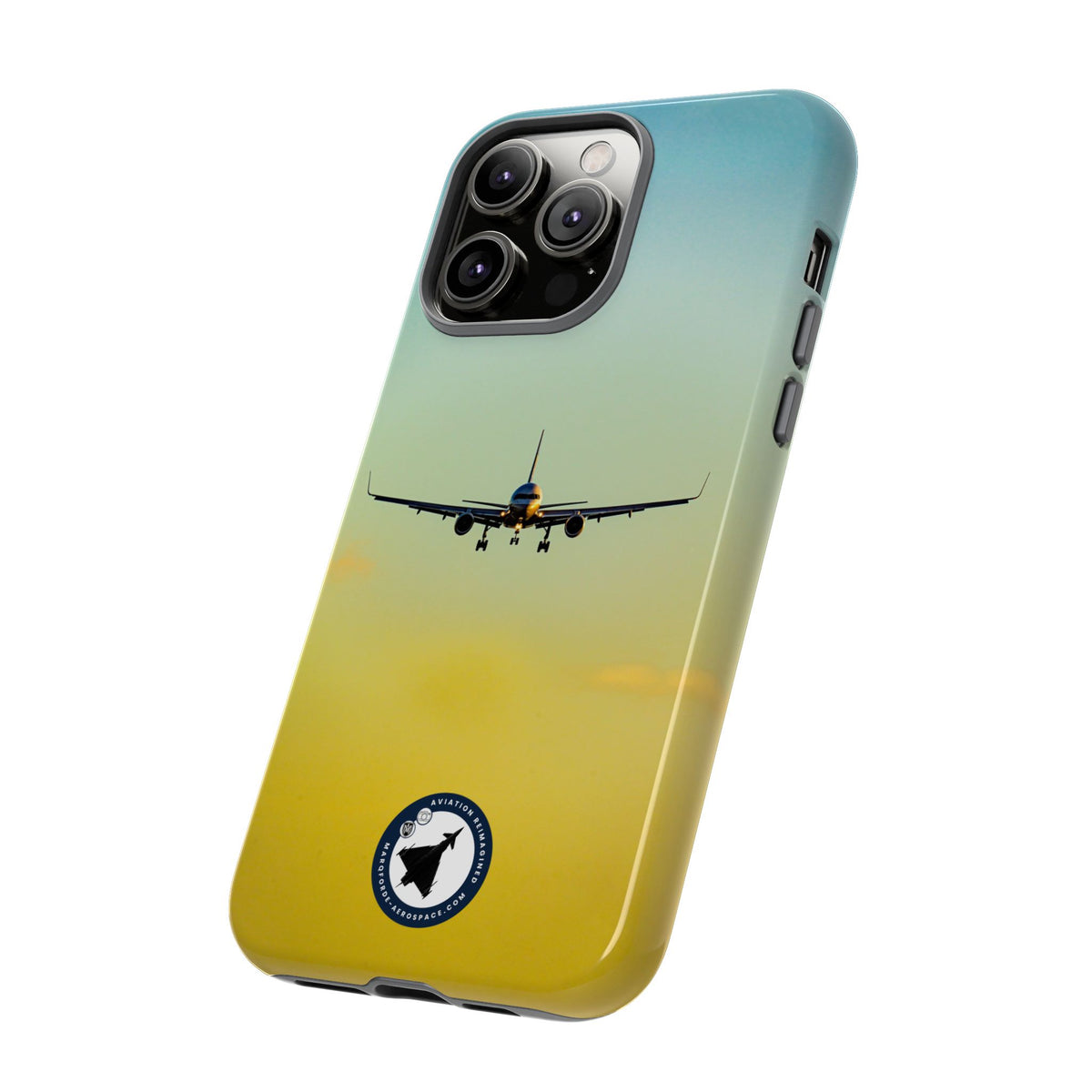 United Airlines Boeing 757 head-on on final approach aviation photo iPhone tough phone case – view 47