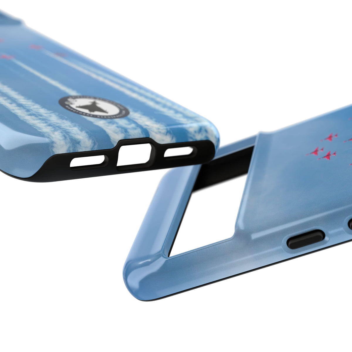 Nine Red Arrows Hawks climbing with white smoke aviation photo Google Pixel tough phone case – view 13