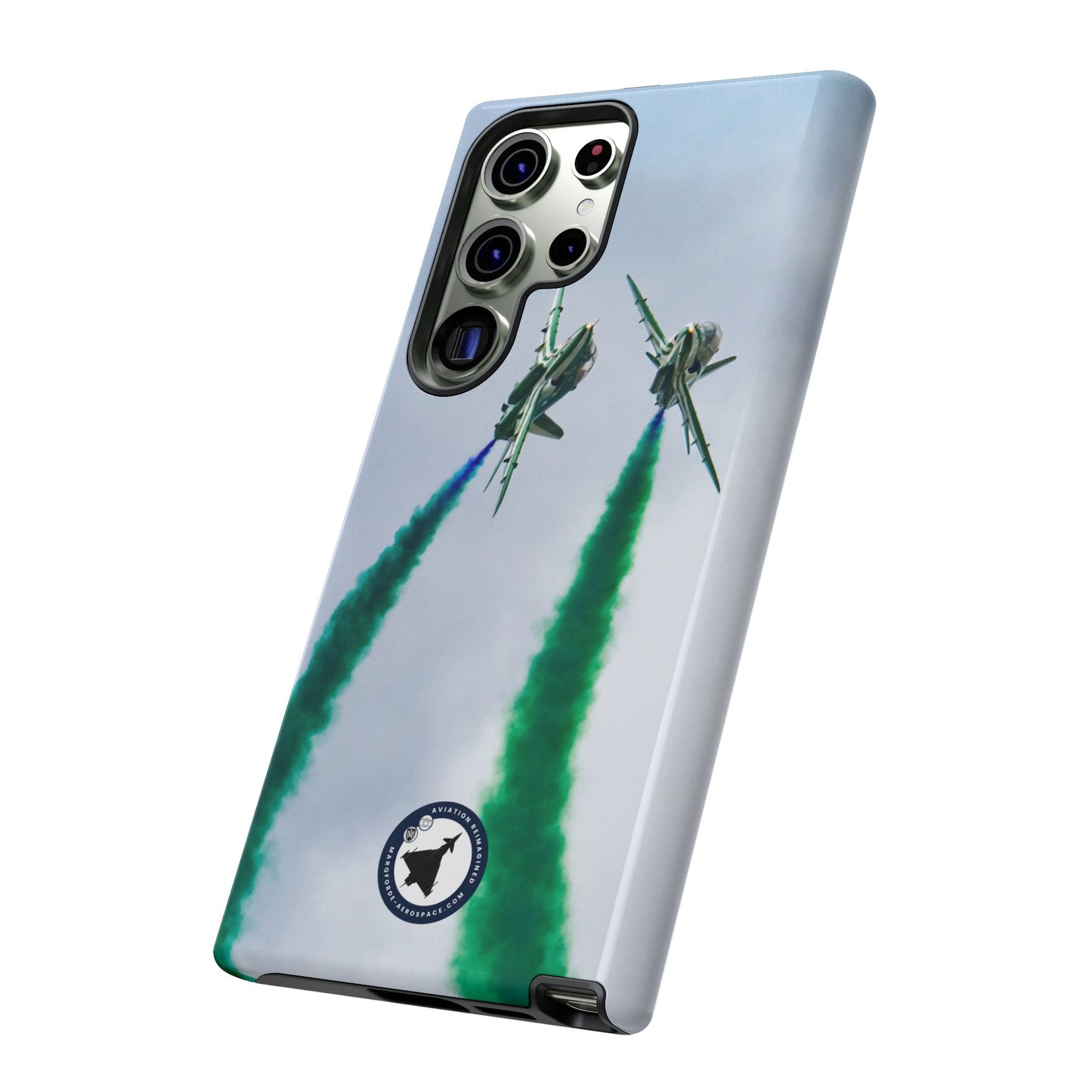 Premium Aerobatic Jet Samsung Cover – Royal Saudi Hawks Show Design