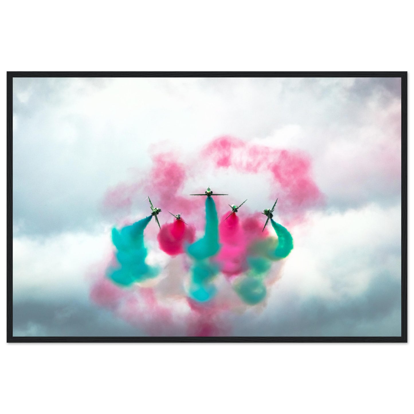 Aviation Wall Art – Saudi Hawks Formation Break in Stunning Display