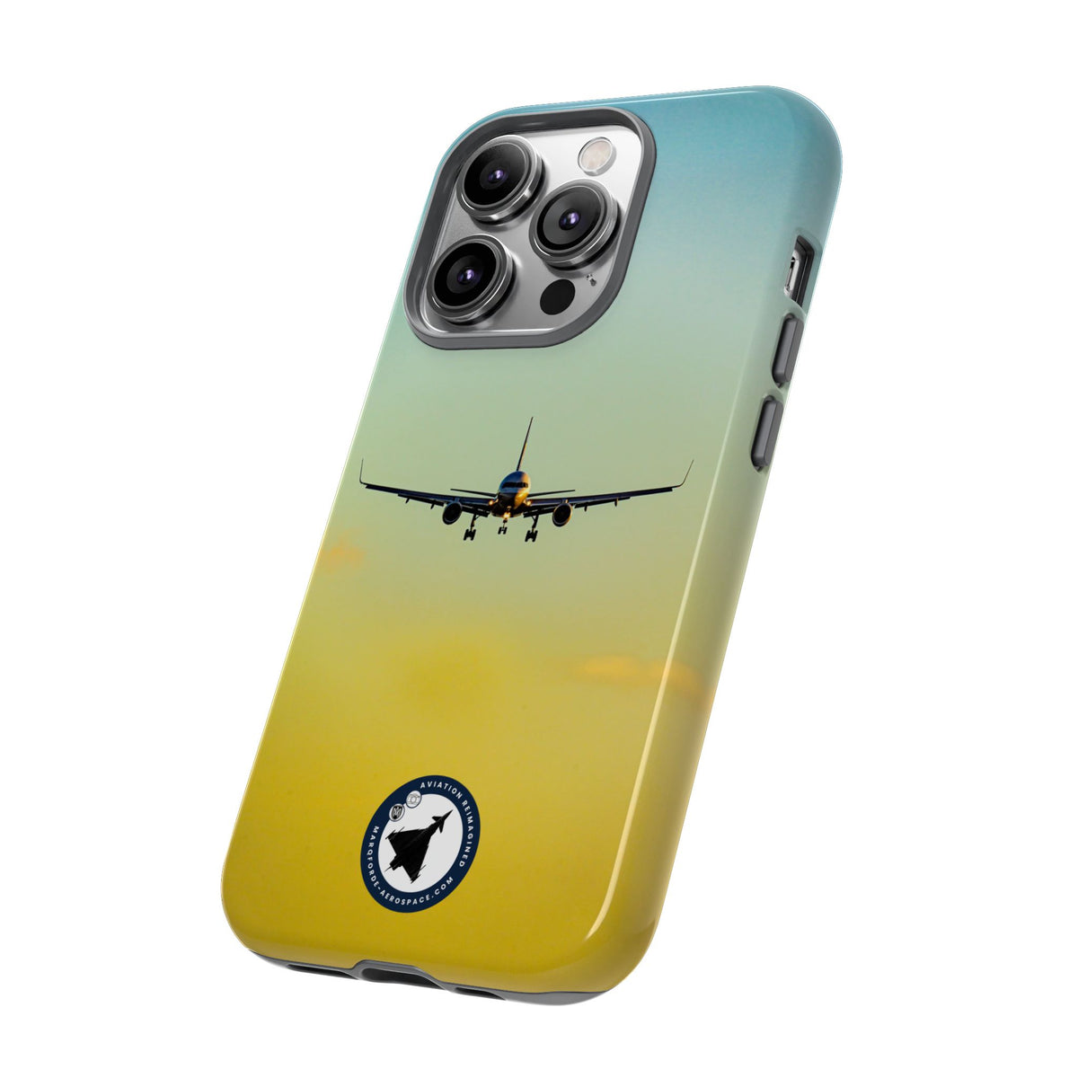 United Airlines Boeing 757 head-on on final approach aviation photo iPhone tough phone case – view 41