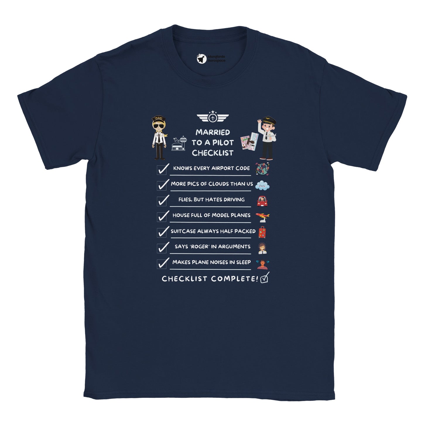 Premium Quality Married to a Pilot Tee – Soft & Comfortable Fit