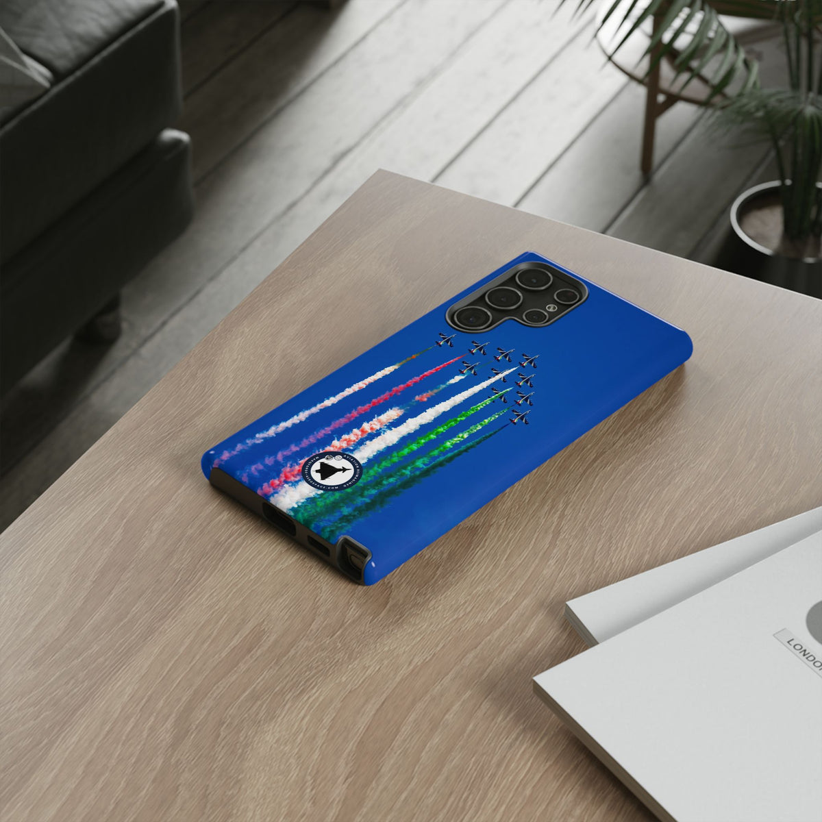 Frecce Tricolori formation trailing tricolour smoke aviation photo Samsung Galaxy tough phone case – view 37