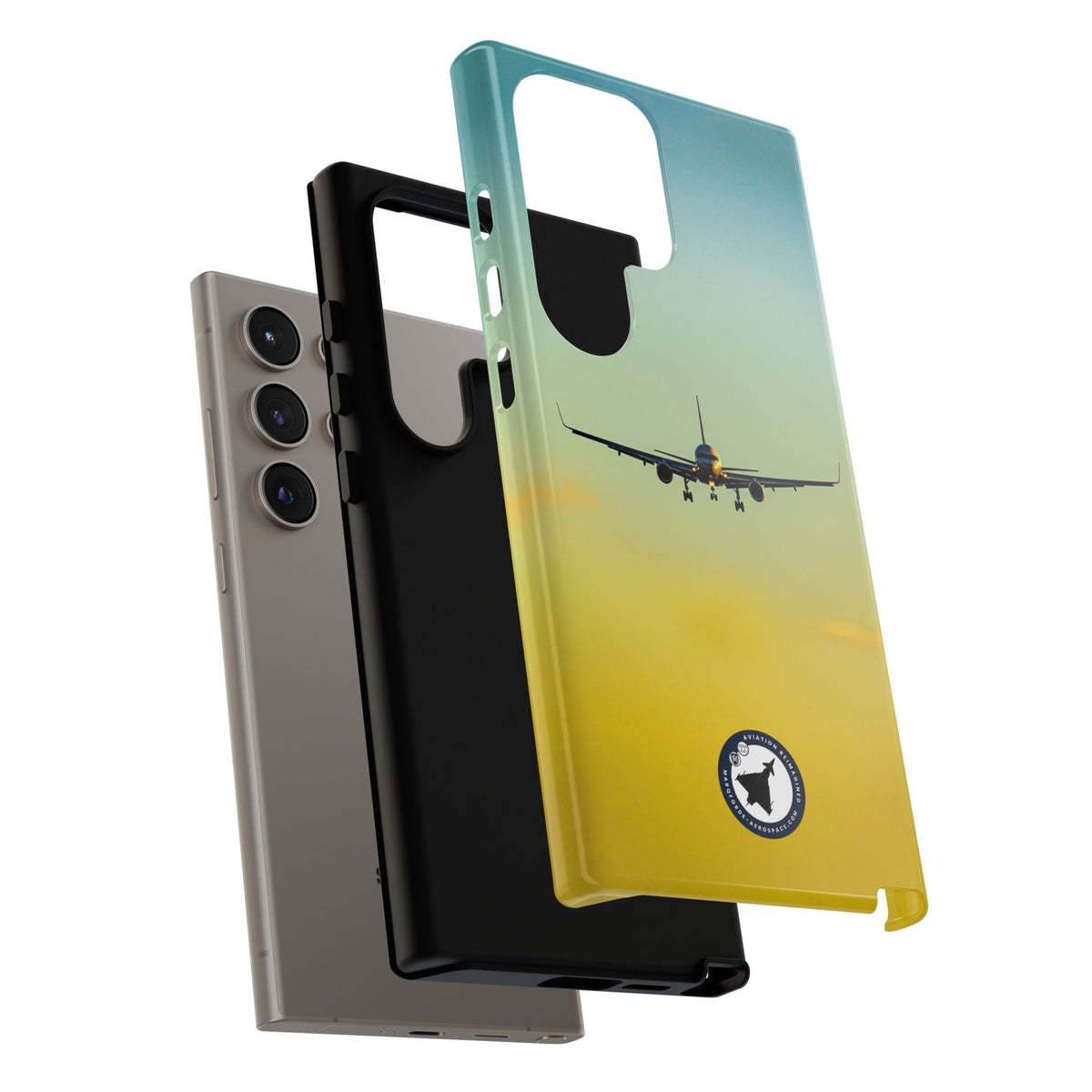 United Airlines Boeing 757 head-on on final approach aviation photo Samsung Galaxy tough phone case – view 47