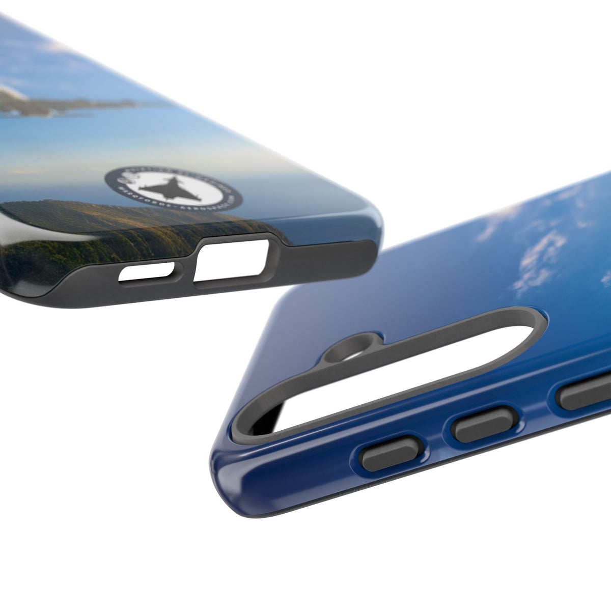 Emirates Airbus A380 climbing head-on over coastline aviation photo Samsung Galaxy tough phone case – view 52