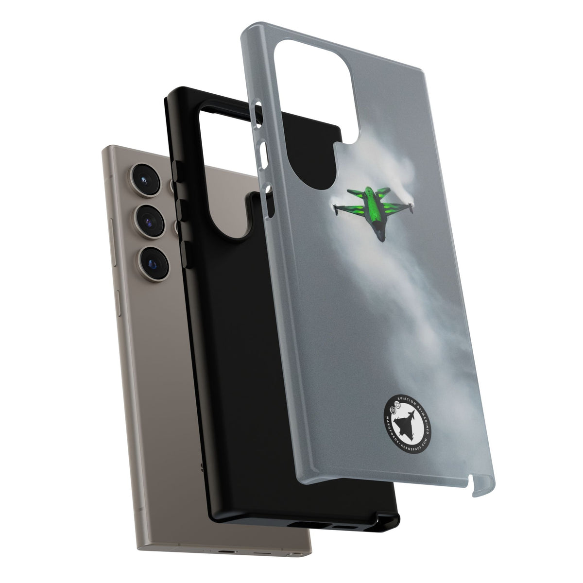Belgian F-16 Dream Viper head-on in vapour cloud aviation photo Samsung Galaxy tough phone case – view 45