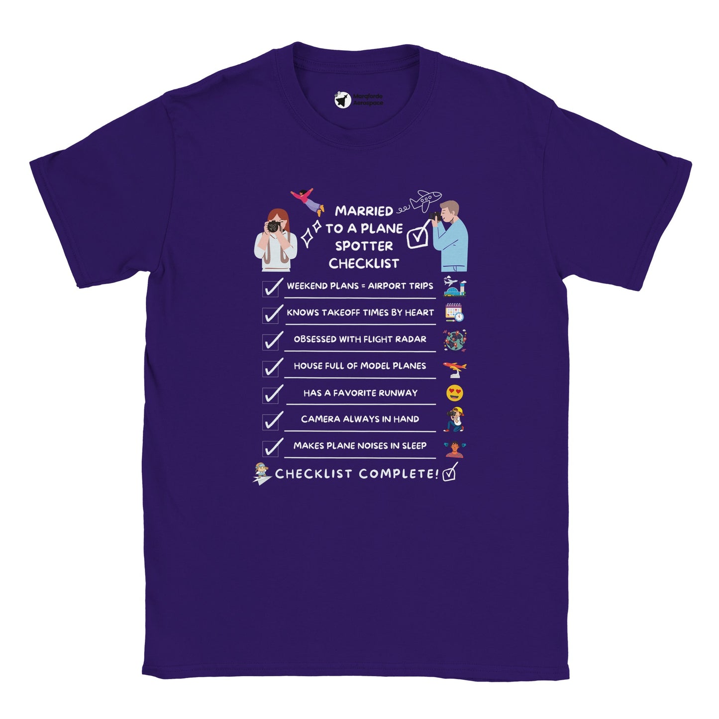 Aviation Lifestyle T-Shirt – Married to a Planespotter Humor Design